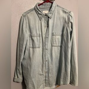 Button up jean jacket - size medium